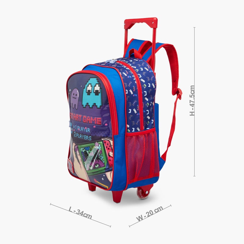 sami_studio 16 Inch Trolley-Start Game-Set Of 5-2 Cmprt With Zip- (Polyester ) Multicolor \ 34X20X47.5 - Image 3